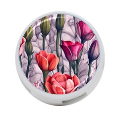 Color-infused Watercolor Flowers 4-port Usb Hub (one Side) by GardenOfOphir
