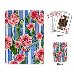 Chic Watercolor Flowers Playing Cards Single Design (rectangle) by GardenOfOphir