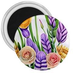 Classy Watercolor Flowers 3  Magnets by GardenOfOphir