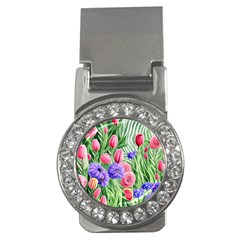 Exquisite Watercolor Flowers Money Clips (cz)  by GardenOfOphir