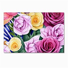 Cherished Watercolor Flowers Postcard 4 x 6  (pkg Of 10) by GardenOfOphir