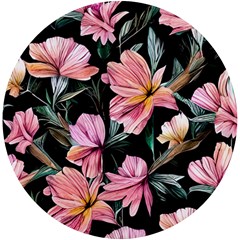 Charming Watercolor Flowers Uv Print Round Tile Coaster by GardenOfOphir