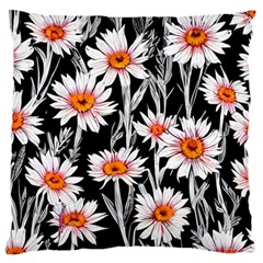 Dazzling Watercolor Flowers Standard Premium Plush Fleece Cushion Case (one Side) by GardenOfOphir