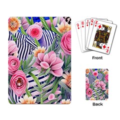 Luxurious Watercolor Flowers Playing Cards Single Design (rectangle) by GardenOfOphir