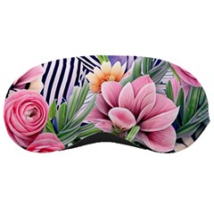 Luxurious Watercolor Flowers Sleeping Mask by GardenOfOphir