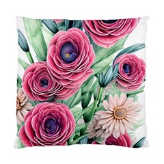 Majestic Watercolor Flowers Standard Cushion Case (one Side) by GardenOfOphir