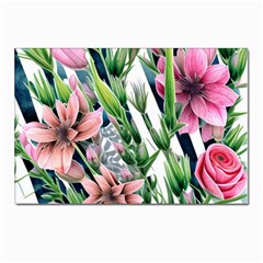 Sumptuous Watercolor Flowers Postcard 4 x 6  (pkg Of 10) by GardenOfOphir
