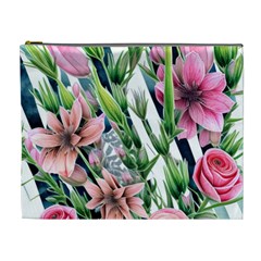 Sumptuous Watercolor Flowers Cosmetic Bag (xl) by GardenOfOphir