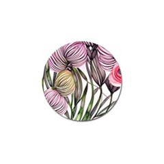 Charming And Cheerful Watercolor Flowers Golf Ball Marker by GardenOfOphir