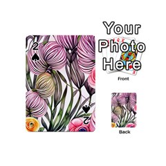 Charming And Cheerful Watercolor Flowers Playing Cards 54 Designs (mini) by GardenOfOphir