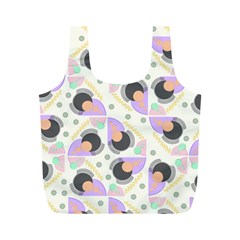 Pattern Pastel Drawing Art Full Print Recycle Bag (m) by Ravend