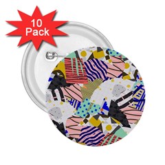 Digital Paper Scrapbooking Abstract 2.25  Buttons (10 pack) 
