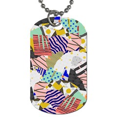 Digital Paper Scrapbooking Abstract Dog Tag (One Side)