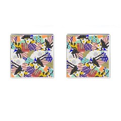 Digital Paper Scrapbooking Abstract Cufflinks (Square)