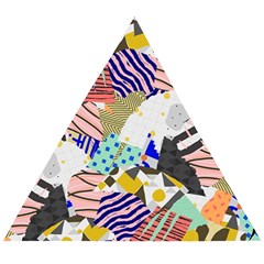 Digital Paper Scrapbooking Abstract Wooden Puzzle Triangle