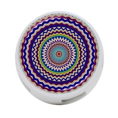 Kaleidoscope Geometric Circles 4-port Usb Hub (one Side)