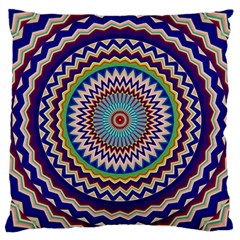 Kaleidoscope Geometric Circles Large Cushion Case (two Sides) by Ravend