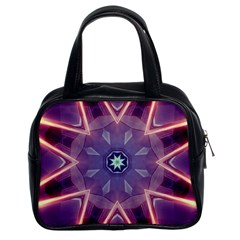 Abstract Glow Kaleidoscopic Light Classic Handbag (two Sides) by Ravend