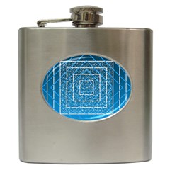 Network Social Abstract Hip Flask (6 Oz) by Ravend