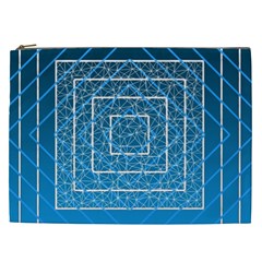 Network Social Abstract Cosmetic Bag (xxl)