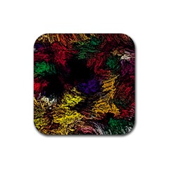 Abstract Painting Colorful Rubber Coaster (square)