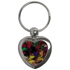 Abstract Painting Colorful Key Chain (heart) by Ravend