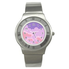 Sky Nature Sunset Clouds Space Fantasy Sunrise Stainless Steel Watch