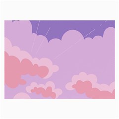 Sky Nature Sunset Clouds Space Fantasy Sunrise Large Glasses Cloth (2 Sides) by Ravend