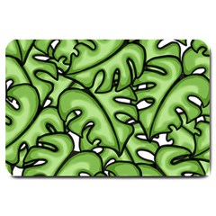 Leaves Nature Monstera Seamless Pattern Repeating Large Doormat