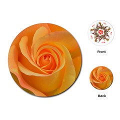 Flower Plant Rose Nature Garden Orange Macro Playing Cards Single Design (Round)