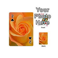 Flower Plant Rose Nature Garden Orange Macro Playing Cards 54 Designs (Mini)