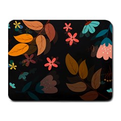 Flowers Leaves Background Floral Plants Foliage Small Mousepad by Ravend