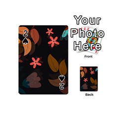 Flowers Leaves Background Floral Plants Foliage Playing Cards 54 Designs (mini) by Ravend