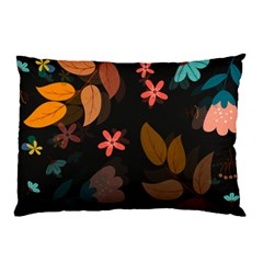 Flowers Leaves Background Floral Plants Foliage Pillow Case (two Sides) by Ravend