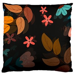 Flowers Leaves Background Floral Plants Foliage Standard Premium Plush Fleece Cushion Case (one Side)