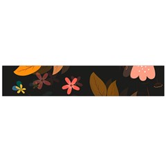 Flowers Leaves Background Floral Plants Foliage Large Premium Plush Fleece Scarf 