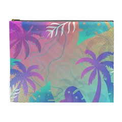 Palm Trees Leaves Plants Tropical Wreath Cosmetic Bag (xl)