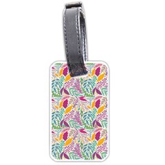 Leaves Colorful Leaves Seamless Design Leaf Luggage Tag (one Side)