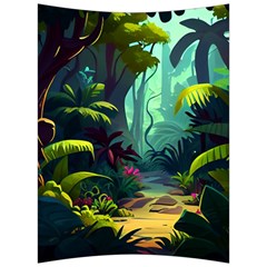 Rainforest Jungle Cartoon Animation Background Back Support Cushion by Ravend