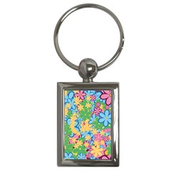 Flower Spring Background Blossom Bloom Nature Key Chain (rectangle) by Ravend