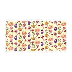 Happy Birthday Cupcake Pattern Lollipop Flat Design Yoga Headband