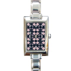 Flowers Daisies Spring Summer Bloom Botanical Rectangle Italian Charm Watch