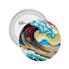 Ai Generated Waves Ocean Sea Tsunami Nautical Arts 2 25  Buttons