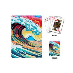 Ai Generated Waves Ocean Sea Tsunami Nautical Arts Playing Cards Single Design (mini)