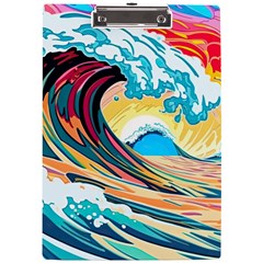 Ai Generated Waves Ocean Sea Tsunami Nautical Arts A4 Acrylic Clipboard