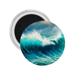 Ai Generated Waves Ocean Sea Tsunami Nautical Painting 2 25  Magnets