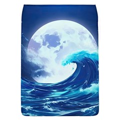 Ai Generated Waves Ocean Sea Tsunami Nautical Blue Removable Flap Cover (l)