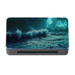 Ai Generated Waves Ocean Sea Tsunami Nautical Blue Sea Art Memory Card Reader With Cf