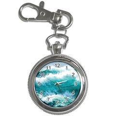 Ai Generated Waves Ocean Sea Tsunami Nautical Blue Sea Key Chain Watches