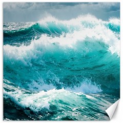 Ai Generated Waves Ocean Sea Tsunami Nautical Blue Sea Canvas 20  X 20 